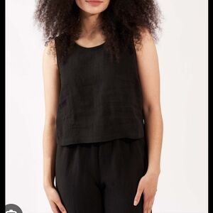 Amanda Moss Black Tank Crop Top